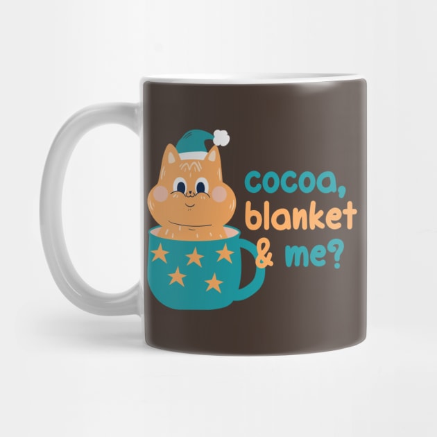 Cocoa, blanket & me? | Christmas Kitty Design by Enchantedbox